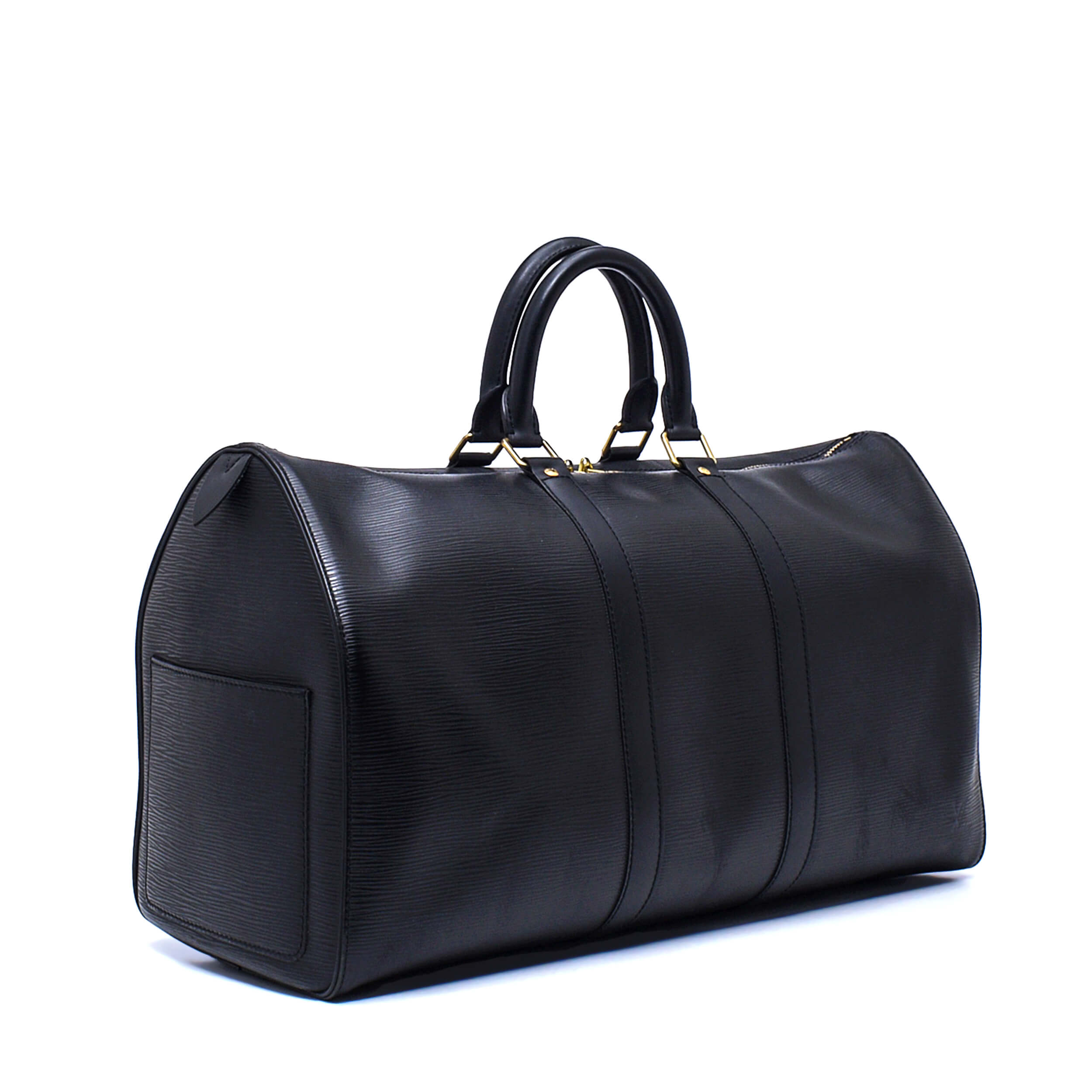 Louis Vuitton - Black Epi Leather Keepall 45 Bag 